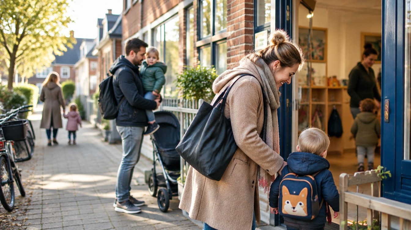 Kinderdagverblijf in de buurt: gevel en brengmoment